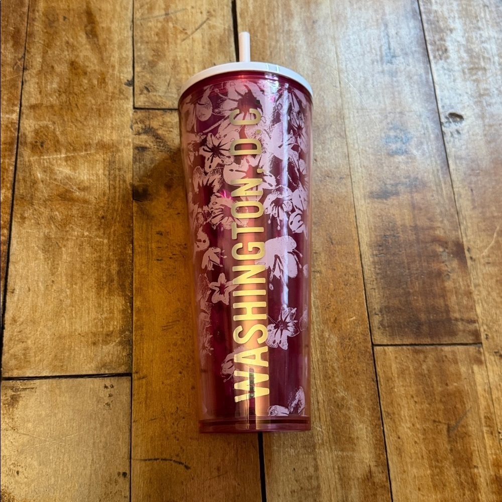 Starbucks pink Hibiscus 24 oz Venti cold tumbler Washington DC - Picture 3 of 10